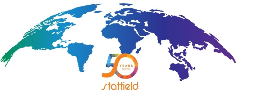 Global Network of 50 Years Statfield Logo